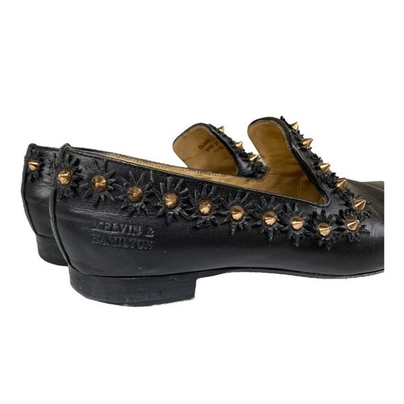Melvin & Hamilton Claire 1 Black Studded Loafers size 37 - Picture 9 of 13